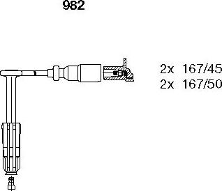 Bremi 982 - Комплект проводов зажигания autosila-amz.com