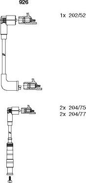 Bremi 926 - Комплект проводов зажигания autosila-amz.com