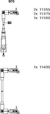 Bremi 970 - Комплект проводов зажигания autosila-amz.com