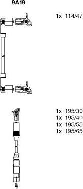 Bremi 9A19 - Комплект проводов зажигания autosila-amz.com