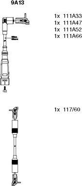 Bremi 9A13 - Комплект проводов зажигания autosila-amz.com