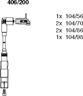 Bremi 406/200 - Комплект проводов зажигания autosila-amz.com