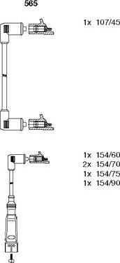 Bremi 565 - Комплект проводов зажигания autosila-amz.com