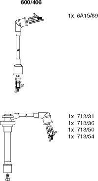 Bremi 600/406 - Комплект проводов зажигания autosila-amz.com