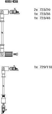 Bremi 600/438 - Комплект проводов зажигания autosila-amz.com