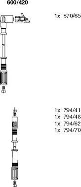 Bremi 600/420 - Комплект проводов зажигания autosila-amz.com