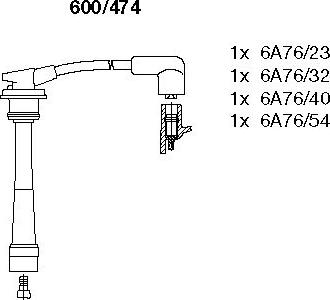 Bremi 600/474 - Комплект проводов зажигания autosila-amz.com