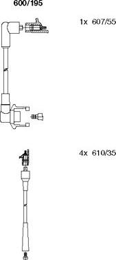 Bremi 600/195 - Комплект проводов зажигания autosila-amz.com