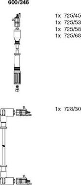 Bremi 600/346 - Комплект проводов зажигания autosila-amz.com