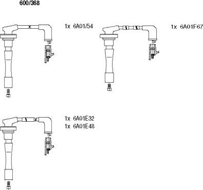 Bremi 600/368 - Комплект проводов зажигания autosila-amz.com