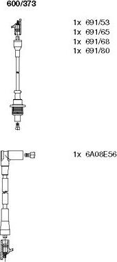 Bremi 600/373 - Комплект проводов зажигания autosila-amz.com