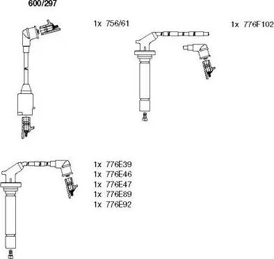 Bremi 600/297 - Комплект проводов зажигания autosila-amz.com