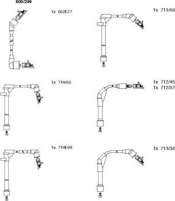 Bremi 600/249 - Комплект проводов зажигания autosila-amz.com