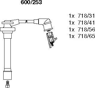 Bremi 600/253 - Комплект проводов зажигания autosila-amz.com