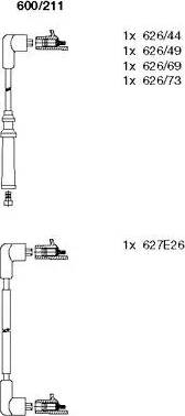 Bremi 600/211 - Комплект проводов зажигания autosila-amz.com