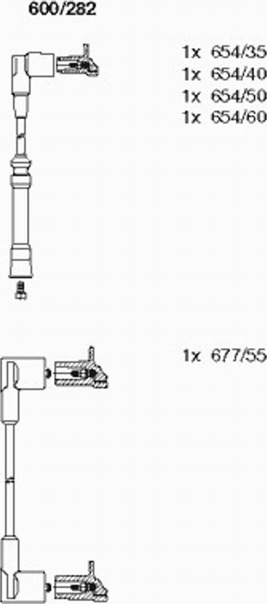 Bremi 600/282 - Комплект проводов зажигания autosila-amz.com