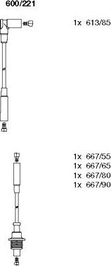 Bremi 600/221 - Комплект проводов зажигания autosila-amz.com