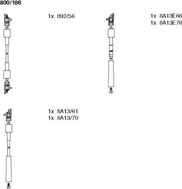 Bremi 800/186 - Комплект проводов зажигания autosila-amz.com