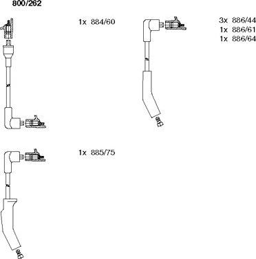 Bremi 800/262 - Комплект проводов зажигания autosila-amz.com