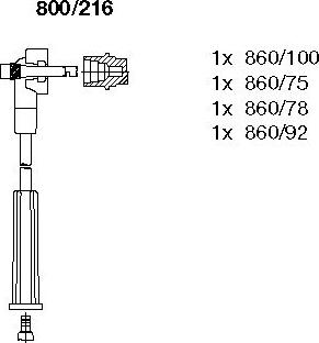 Bremi 800/216 - Комплект проводов зажигания autosila-amz.com