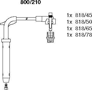 Bremi 800/210 - Комплект проводов зажигания autosila-amz.com