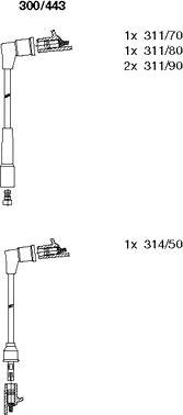 Bremi 300/443 - Комплект проводов зажигания autosila-amz.com