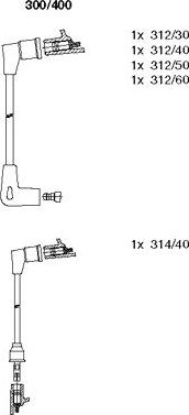 Bremi 300/400 - Комплект проводов зажигания autosila-amz.com