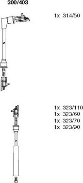 Bremi 300/403 - Комплект проводов зажигания autosila-amz.com