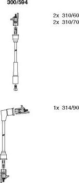 Bremi 300/594 - Комплект проводов зажигания autosila-amz.com