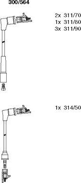 Bremi 300/564 - Комплект проводов зажигания autosila-amz.com