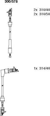 Bremi 300/578 - Комплект проводов зажигания autosila-amz.com