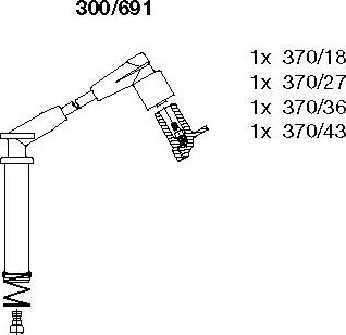 Bremi 300/691 - Комплект проводов зажигания autosila-amz.com