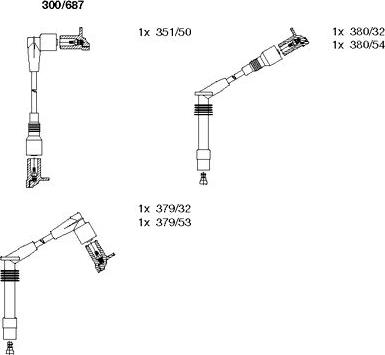 Bremi 300/687 - Комплект проводов зажигания autosila-amz.com