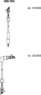 Bremi 300/194 - Комплект проводов зажигания autosila-amz.com