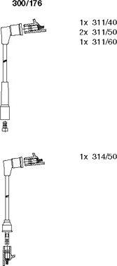 Bremi 300/176 - Комплект проводов зажигания autosila-amz.com