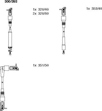 Bremi 300/393 - Комплект проводов зажигания autosila-amz.com