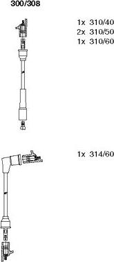 Bremi 300/308 - Комплект проводов зажигания autosila-amz.com