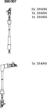 Bremi 300/307 - Комплект проводов зажигания autosila-amz.com