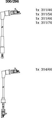 Bremi 300/296 - Комплект проводов зажигания autosila-amz.com