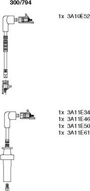 Bremi 300/794 - Комплект проводов зажигания autosila-amz.com