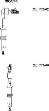 Bremi 300/744 - Комплект проводов зажигания autosila-amz.com