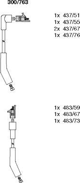 Bremi 300/763 - Комплект проводов зажигания autosila-amz.com