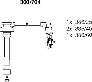 Bremi 300/704 - Комплект проводов зажигания autosila-amz.com