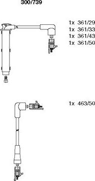 Bremi 300/739 - Комплект проводов зажигания autosila-amz.com