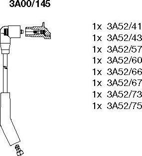 Bremi 3A00/145 - Комплект проводов зажигания autosila-amz.com