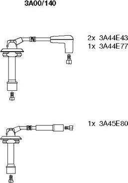 Bremi 3A00/140 - Комплект проводов зажигания autosila-amz.com