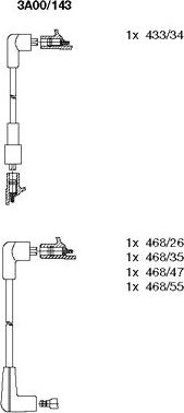 Bremi 3A00/143 - Комплект проводов зажигания autosila-amz.com