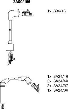 Bremi 3A00/156 - Комплект проводов зажигания autosila-amz.com