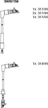 Bremi 3A00/158 - Комплект проводов зажигания autosila-amz.com