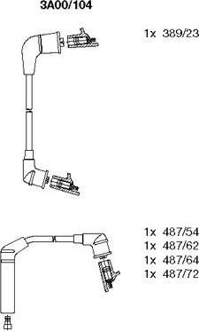 Bremi 3A00/104 - Комплект проводов зажигания autosila-amz.com